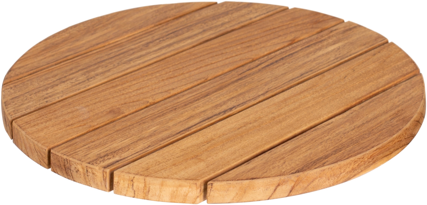 deVries Drehteller "LAZY SUSAN" aus Teakolz (6 Latten) rustikale Optik Größe ø40 x 5 cm Bild 1