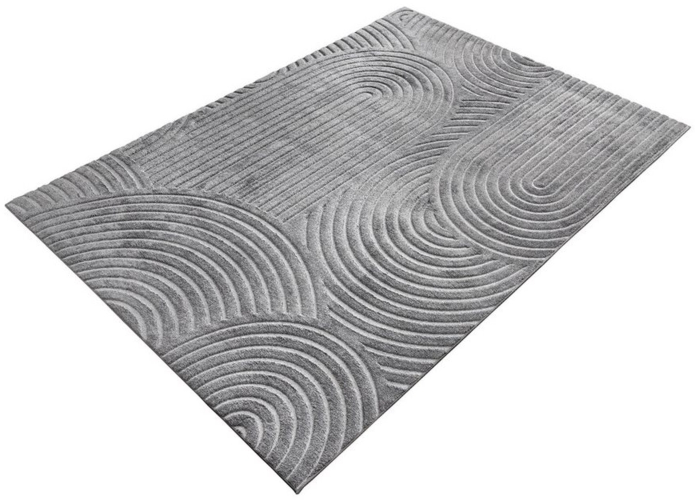 riess-ambiente Designteppich ART DECO 230x160cm grau · Kurzflor-Teppich mit Hoch-Tief-Effekt, rechteckig, Höhe: 15 mm, Wohnzimmer · Indoor · 3D-Effekt · Modern · Schlafzimmer Bild 1