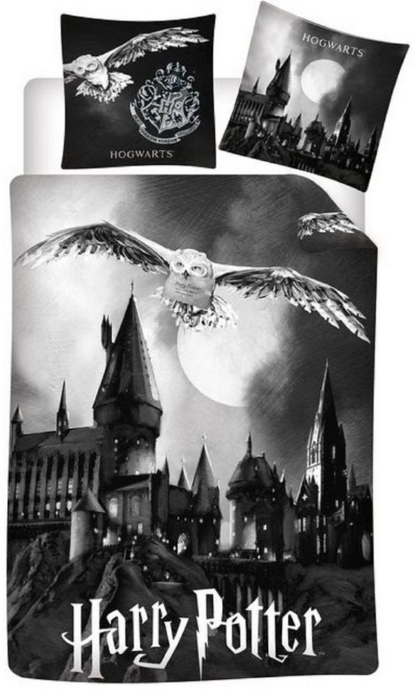 BrandMac Kinderbettwäsche Harry Potter Flanell Wende Bettwäsche Hogwarts 2tlg 135 x 200 cm Bild 1