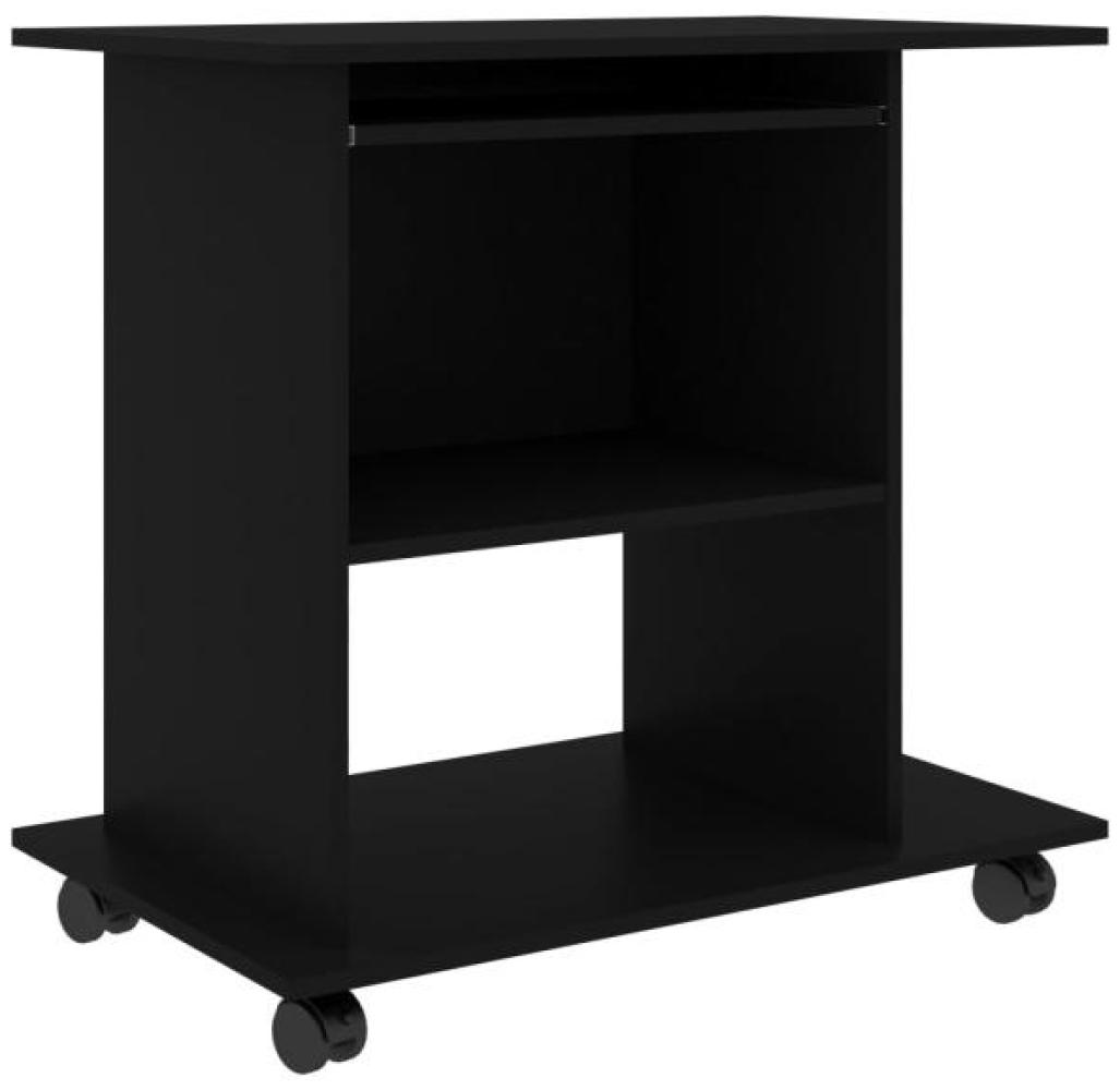 vidaXL Schreibtisch, Holzwerkstoff, Schwarz, 80 × 50 × 75 cm Bild 1