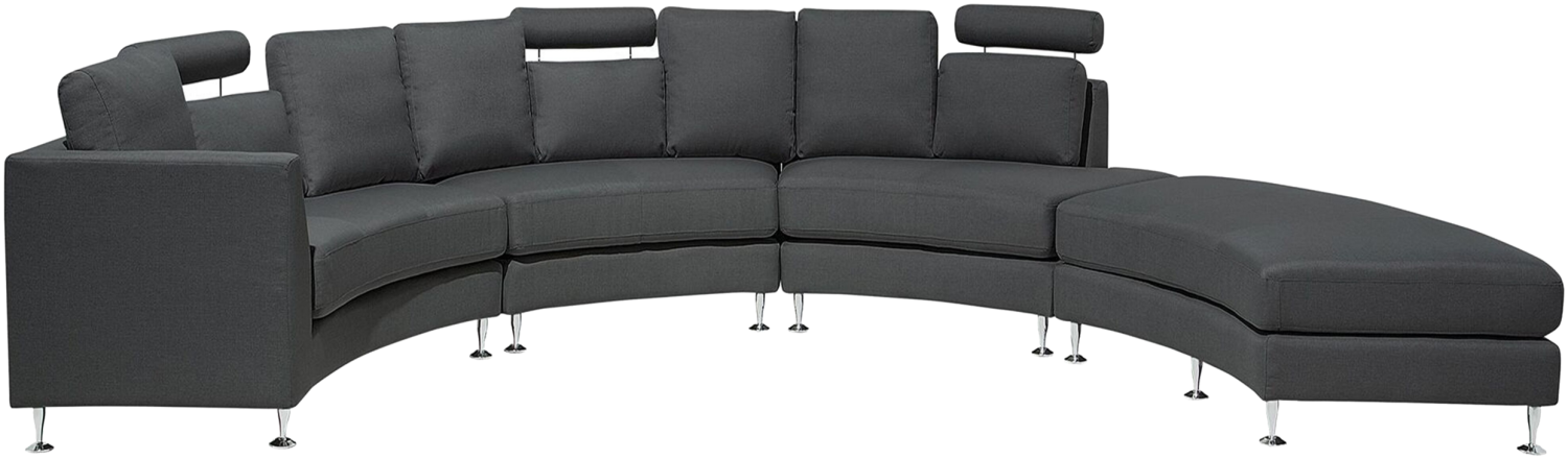 Sofa Polsterbezug grau rund ROTUNDE Bild 1