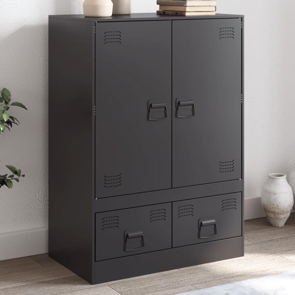 vidaXL Highboard Schwarz 67x39x95 cm Stahl 841805 Bild 1