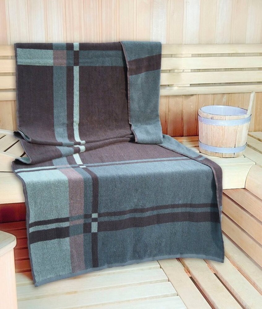 KiNZLER Saunatuch Wellness, Sauna - 90/200 cm, Jacquard (1-St), leichte Qualität, verschiedenen Designs, auch als 2er Set Bild 1