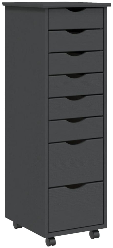 vidaXL Rollschrank mit Schubladen MOSS Grau Massivholz Kiefer 355896 Bild 1