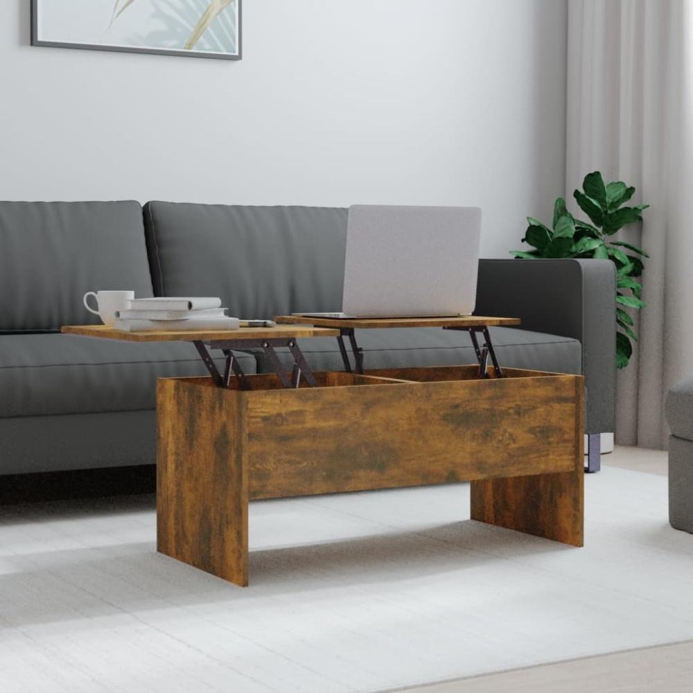 vidaXL Couchtisch Räuchereiche 102x50,5x46,5 cm Holzwerkstoff 819299 Bild 1