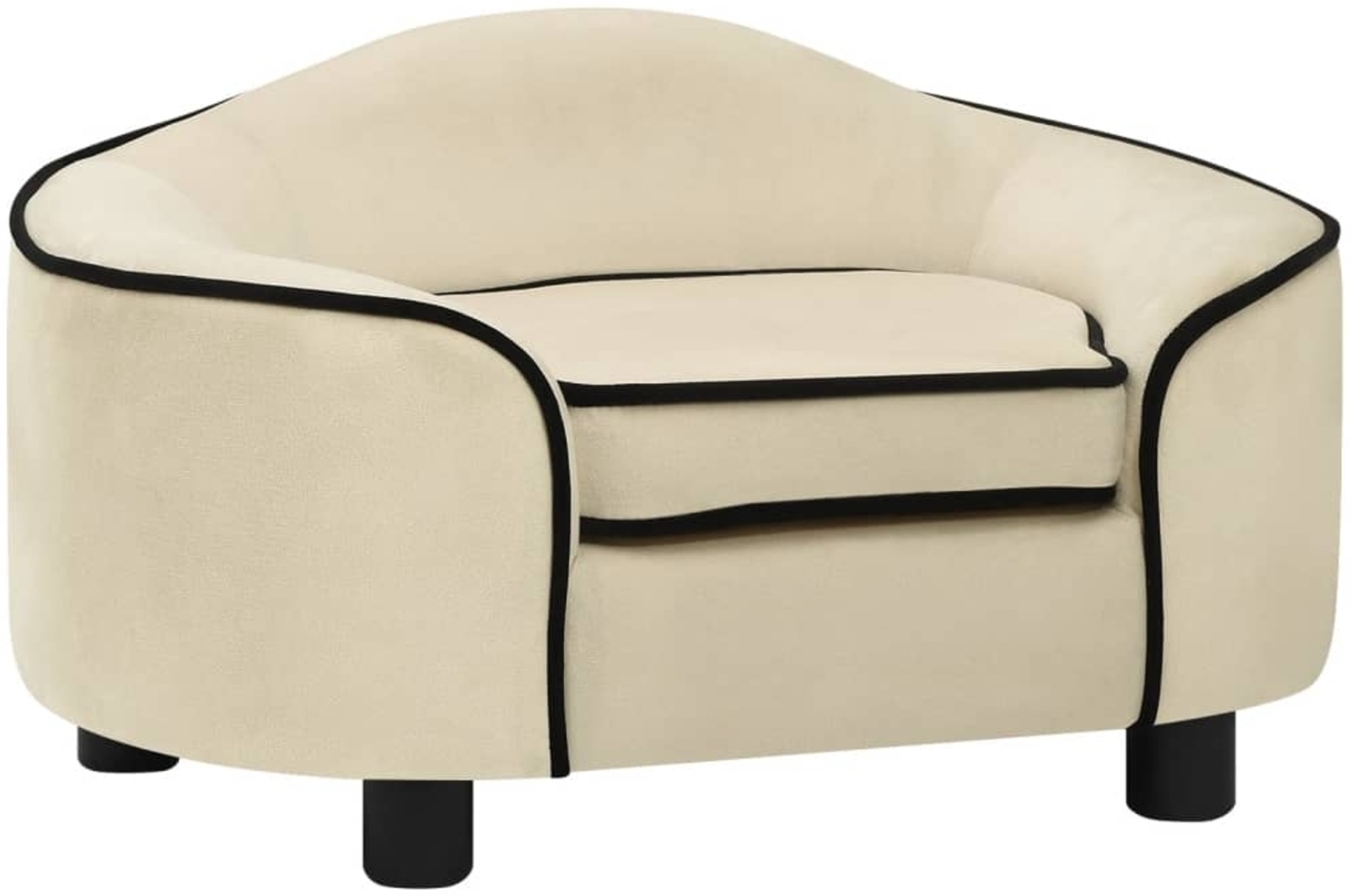 vidaXL Hundesofa Creme 67x47x36 cm Plüsch 171090 Bild 1