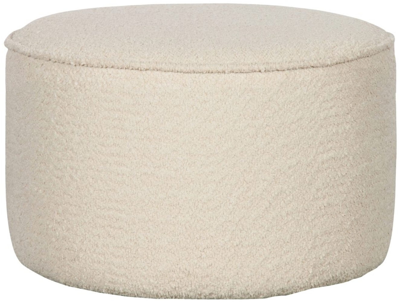 Hocker Sara aus Teddystoff Creme, Ø 60 cm Bild 1