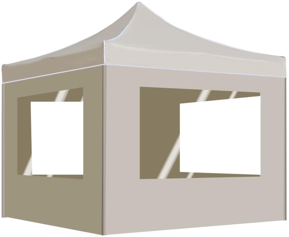 vidaXL Profi-Partyzelt Faltbar mit Wänden Aluminium 3x3 m Creme 45486 Bild 1