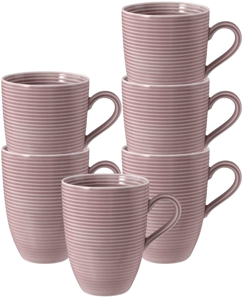 Seltmann Weiden Beat Color Glaze Kaffeebecher 350 ml 6er Set Altrosa Bild 1