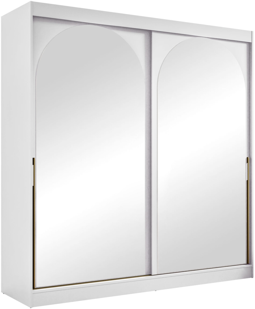 Kleiderschrank Mezzinto 200 (Farbe: Weiß / Weiß + Gold) Bild 1