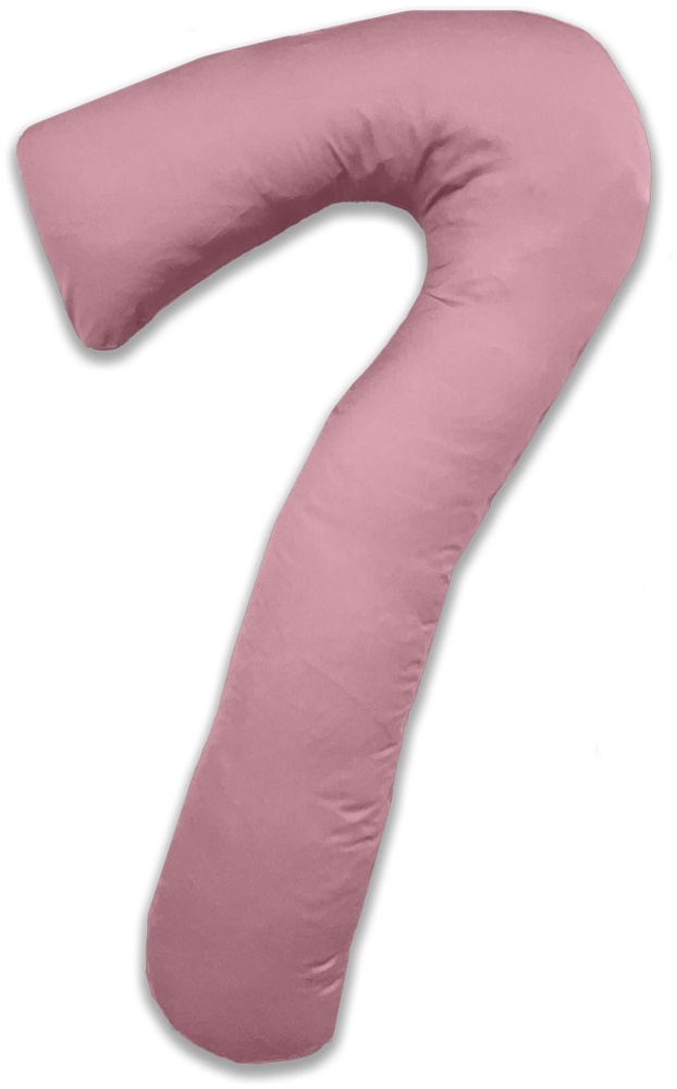 Mako-Satin Seitenschläferkissen Bezug uni / einfarbig rosa für Theraline my 7 Kissen Bild 1