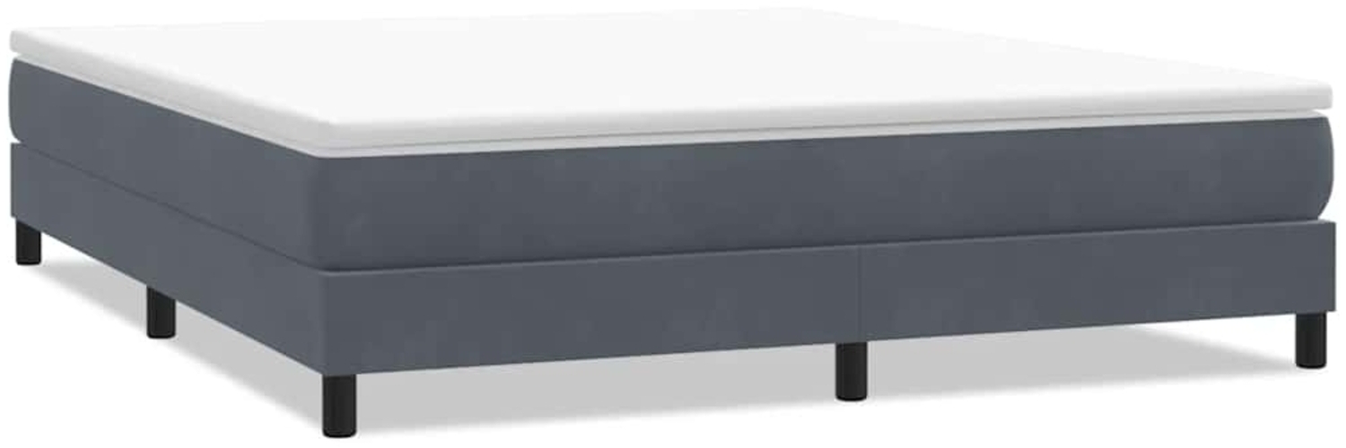 vidaXL Boxspringbett ohne Matratze Dunkelgrau 180x210 cm Samt 3315838 Bild 1