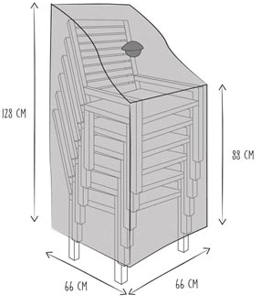 Schutzhülle für 4-6 Stapelstühle 66x128cm, mit Belüftung Bild 1