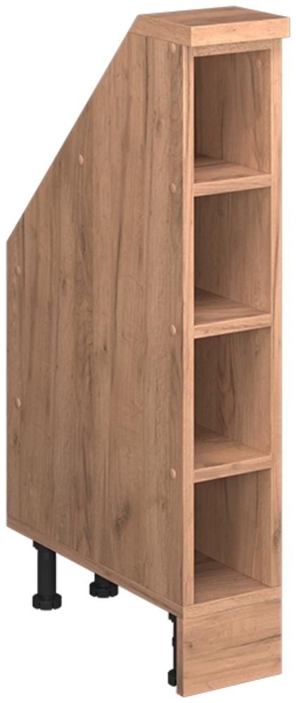 Dachschrägenschrank Rion Goldkraft Eiche 15 x 81.6 cm mit 4 Fächern Vicco Bild 1