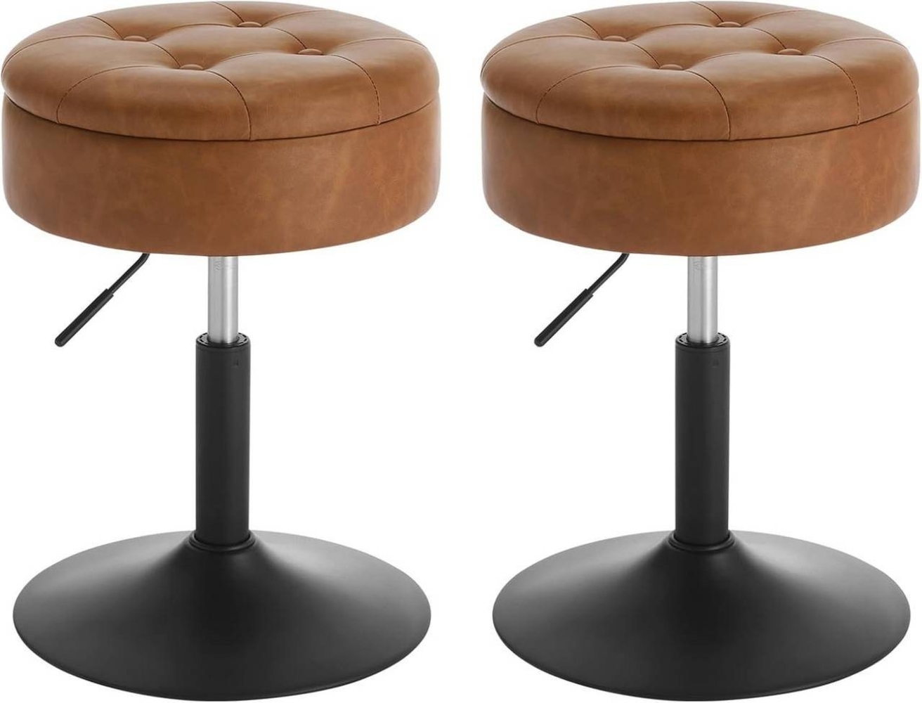 Woltu Barhocker (2 St), mit Stauraum 360° drehbar, höhenverstellbar, aus Samt Bild 1