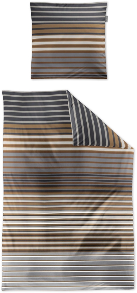 Irisette Tencel-Satin Bettwäsche Set Lotus 8578 kupfer 155 x 220 cm + 1 Kissenbezug 80x80 cm Bild 1