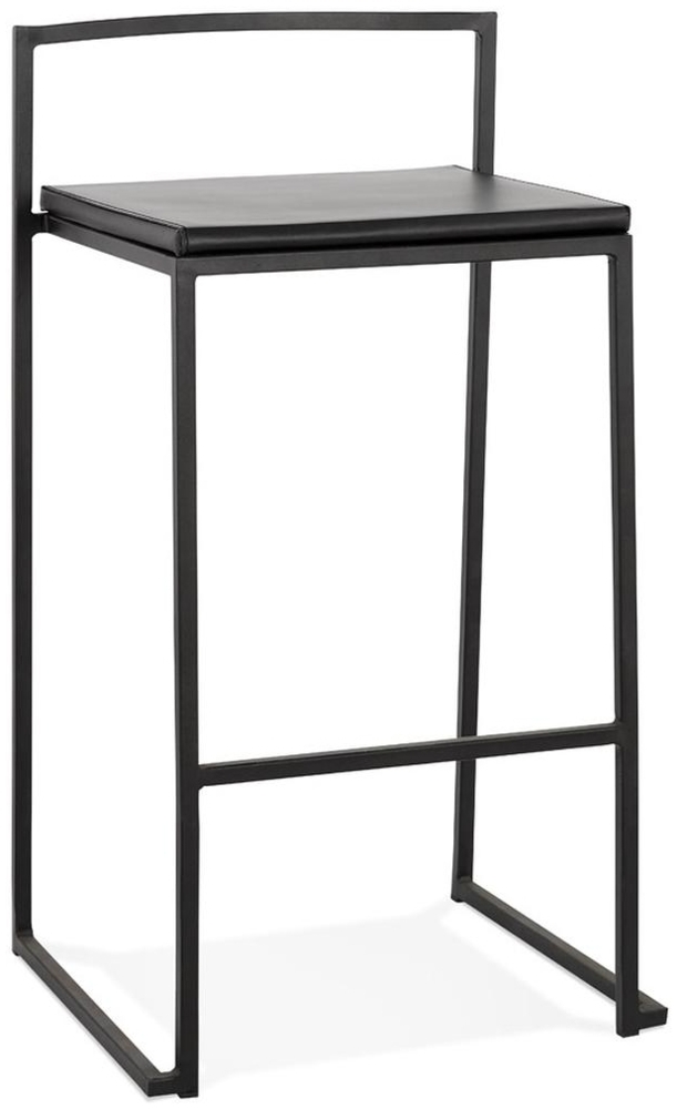 Kadima Design Barhocker schwarz | 65 cm | stapelbar industrial design | metall kunststoff | bis 120 kg Bild 1