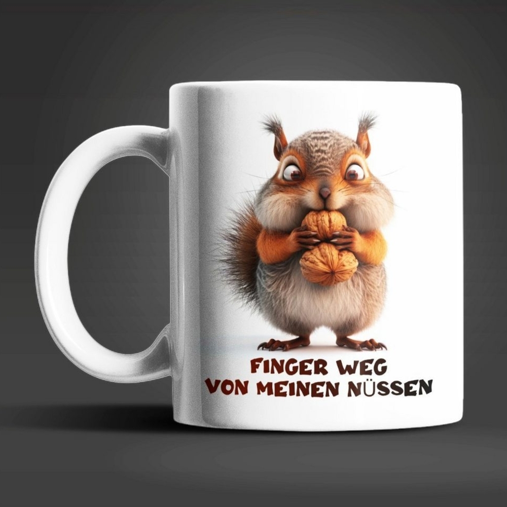 WS-Trend Tasse Eichhörnchen witzige lustige Keramik Kaffeetasse Teetasse, Keramik Bild 1