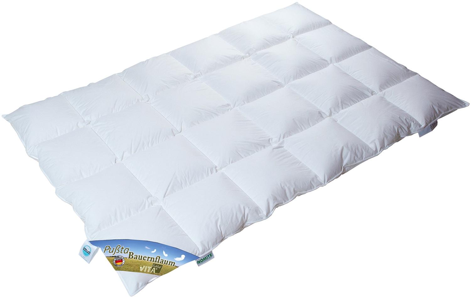 Vitaschlaf® Pußta Bauernflaum Daunenbett EXTRA WARM Premium Decke Winter Made in Germany Since 1947 Größe (200x200 cm) Bild 1