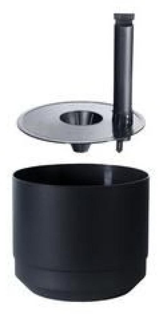 orthex Blumentopf PAULINA, Durchmesser: 300 mm, schwarz Maße: (B)300 x (T)300 x (H)300 mm, Übertopf mit Selbstbewässerungssystem, Material: PP, zu 100 % aus recyceltem Kunststoff hergestellt (48565) Bild 1