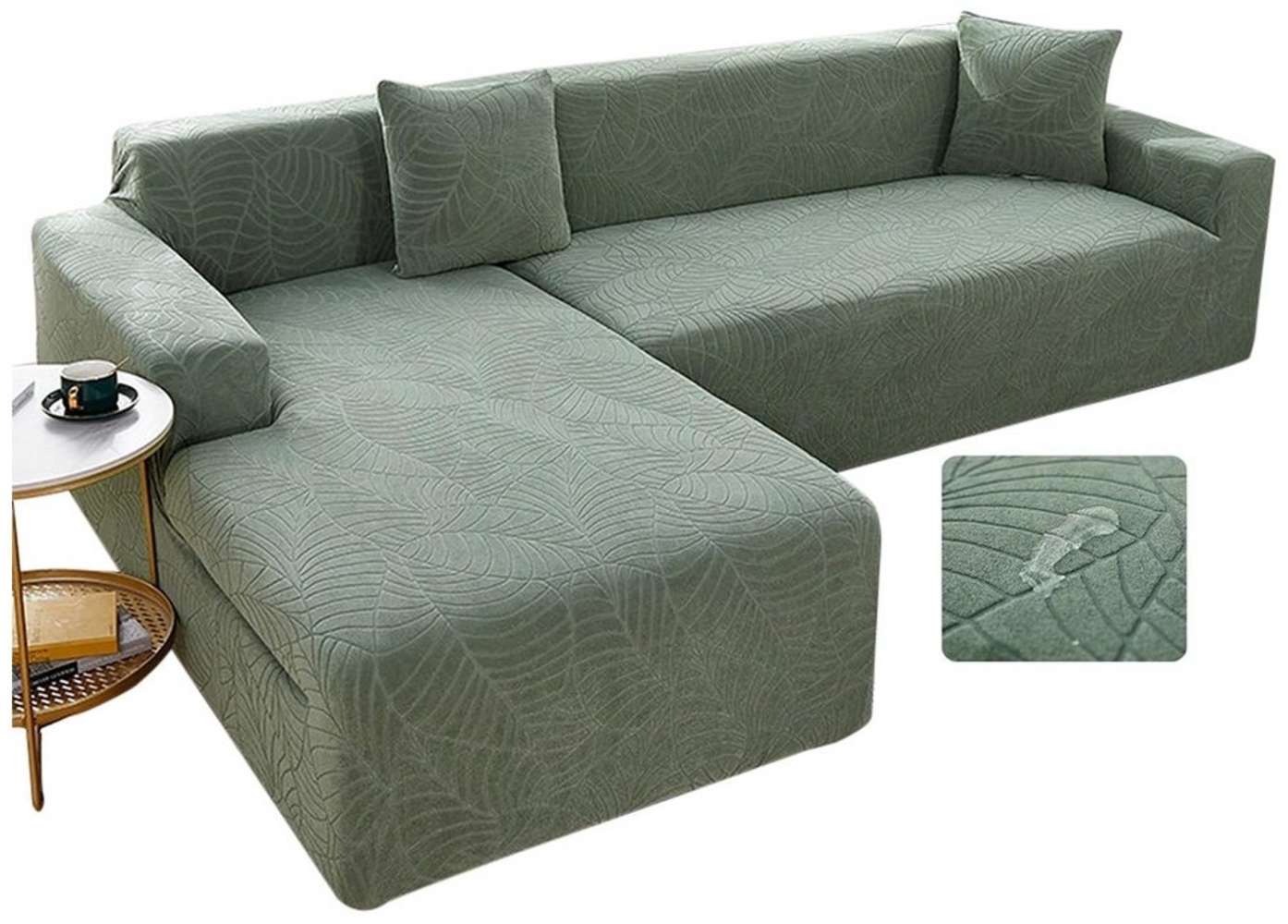 Coonoor Sofabezug Sofaschoner Ecksofa für L Form Erfordert Zwei Couchbezug, Stretch Sofa Cover Bild 1