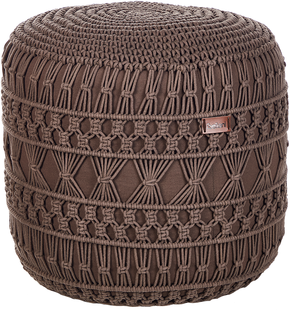 Pouf THAKOT Braun Baumwolle 45 cm 45 cm Bild 1