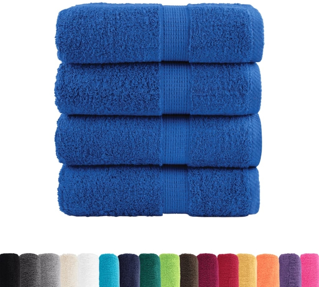 vidaXL Premium Gästetücher SOLUND 4 Stk. Blau 30x50 cm 600 g/m² 137183 Bild 1