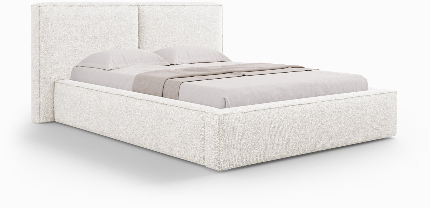 Micadoni Bett Jodie Boucle Baloo Weiß 180x200 Bild 1