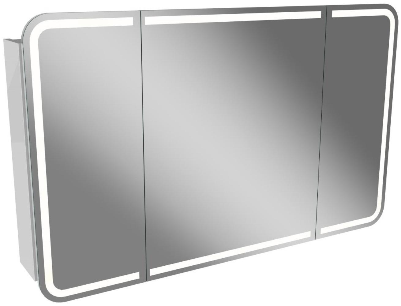 Lanzet M9 Spiegelschrank 120 cm mit umlaufender LED-Beleuchtung, Weiß Bild 1