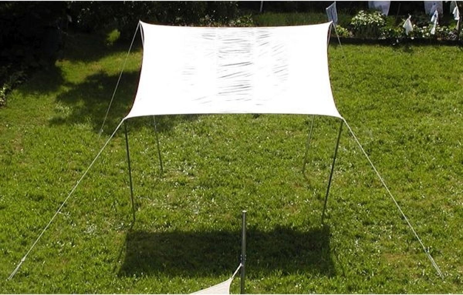 Sonnensegel 5 X 5 M Creme Weiß Wasserabweisend Bild 1