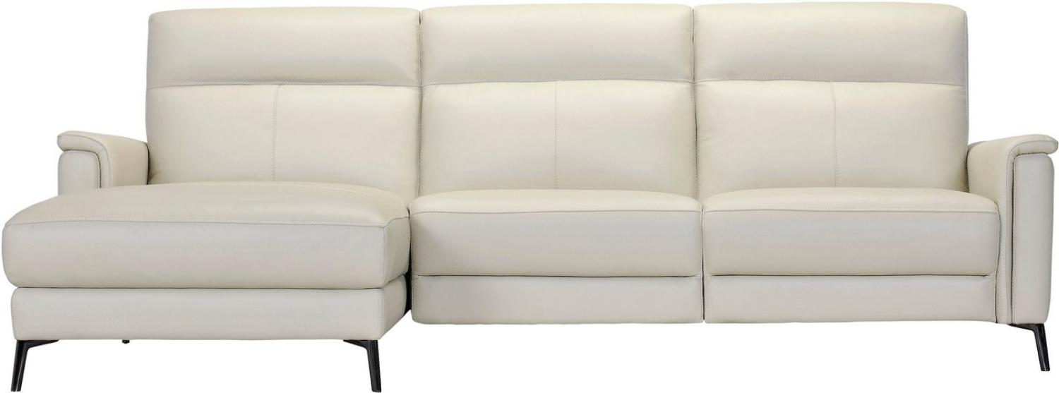 Places of Style Ecksofa Barano, L-Form, 260cm, in Leder und Webstoff, elektrische Relaxfunktion, Kopfteilverstellung, mit USB-Anschluss. Bild 1