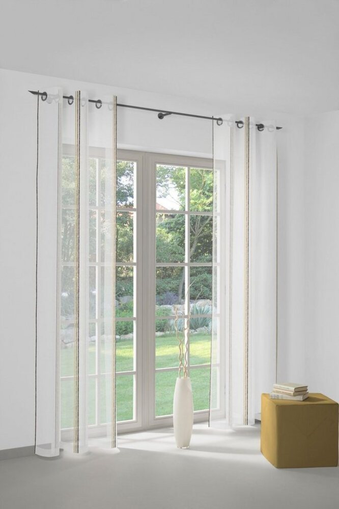 Wirth Vorhang Chloé (1 St), Ösen, halbtransparent, Store Bild 1