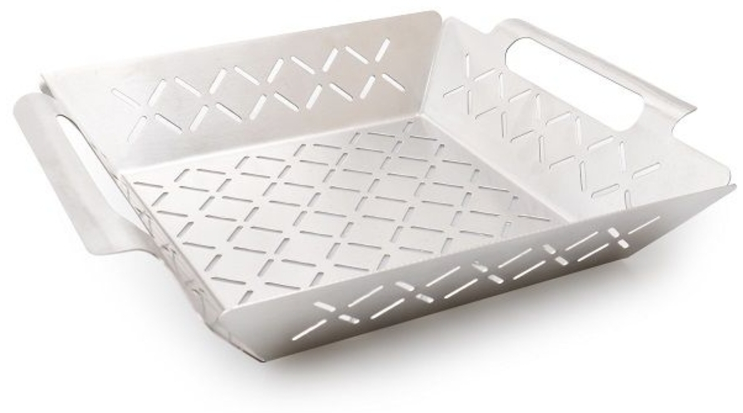 Primaster Grillkorb Edelstahl 27 x 22 x 5 cm Grillzubehör Grillpfanne Grillwok Bild 1