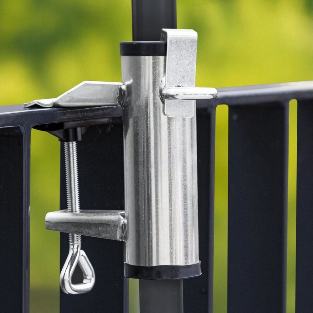 Sonnenschirmhalter für Balkongeländer 25-38mm aus Aluminium Bild 1