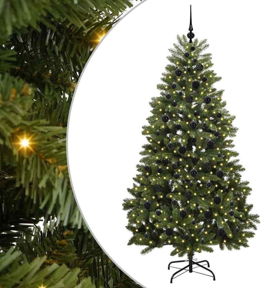 vidaXL Künstlicher Weihnachtsbaum Grün 210 cm PVC und Metall 3395695 Bild 1