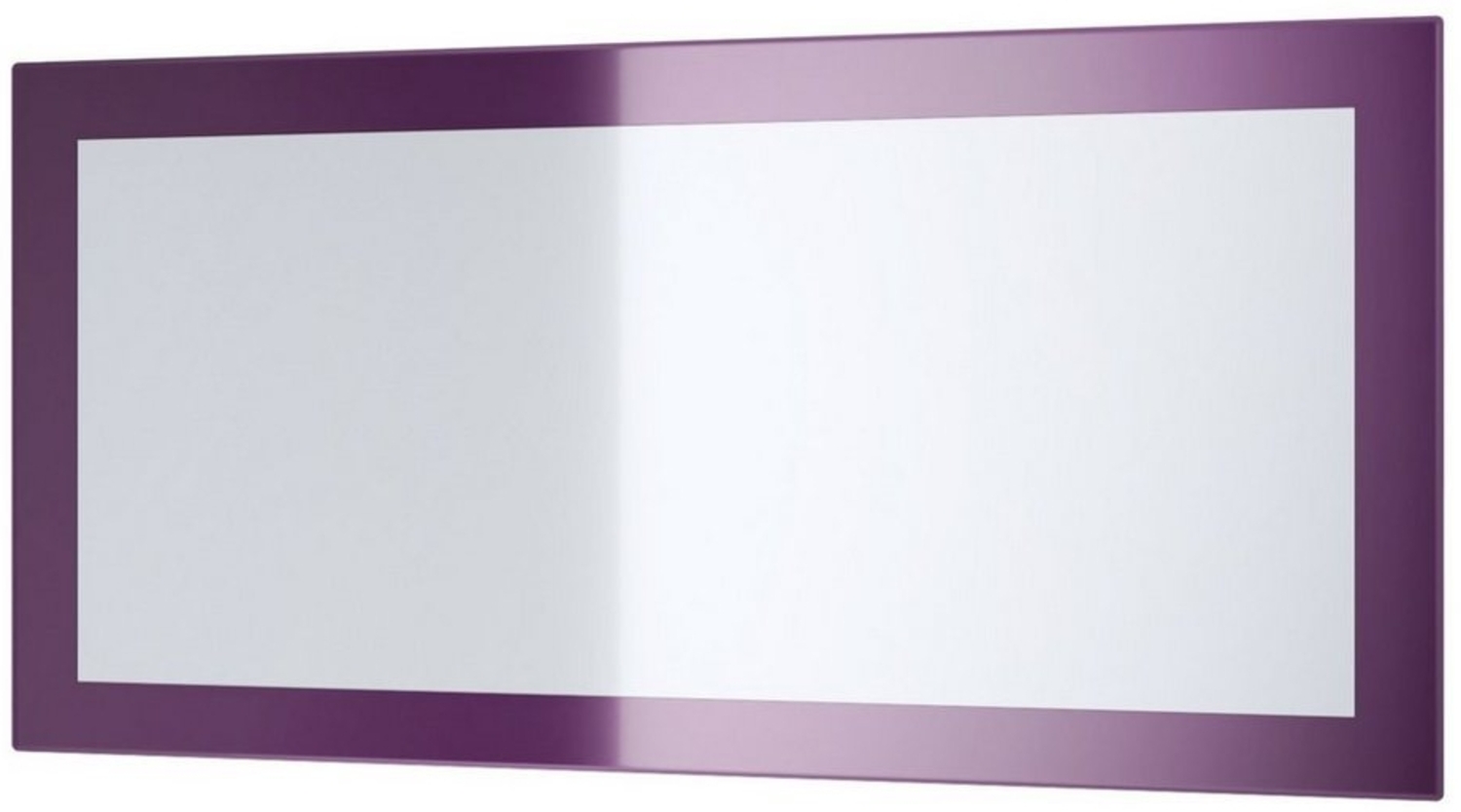 Vladon Spiegel Lima, Wandspiegel mit Rahmen im modernen Stil, Brombeer Hochglanz (89x45 cm) Bild 1