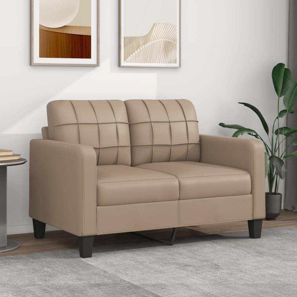 vidaXL 2-Sitzer-Sofa Cappuccino-Braun 120 cm Kunstleder 359116 Bild 1