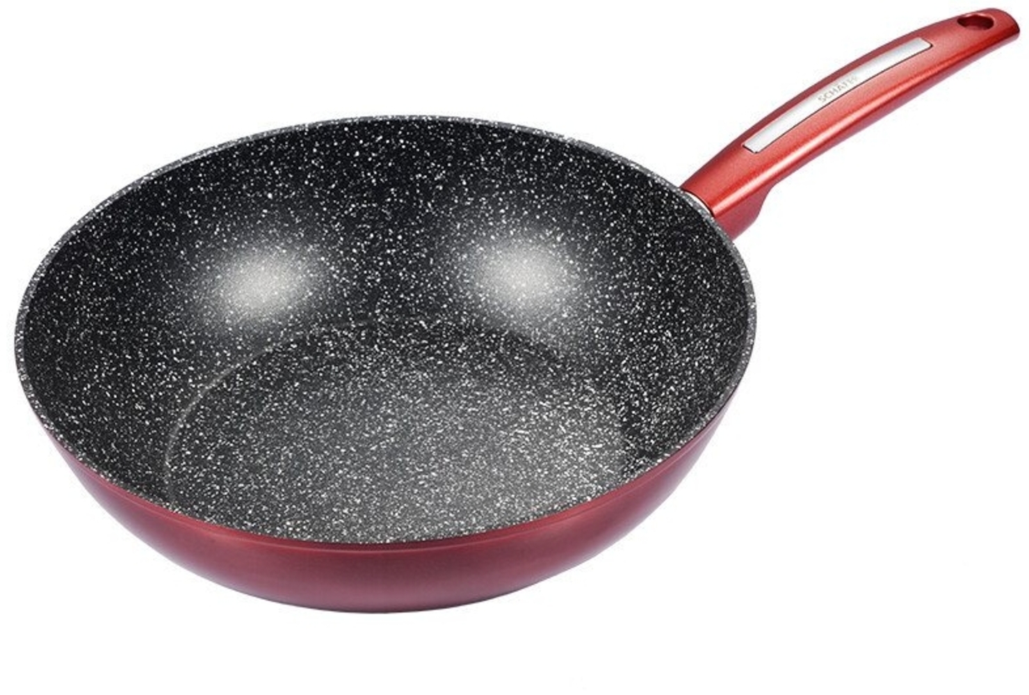 Schäfer Pfannen Hochwertiges Kochgeschirr – Für Perfektes Kochen und Braten Wok Ø28cm Metallic Red Bild 1