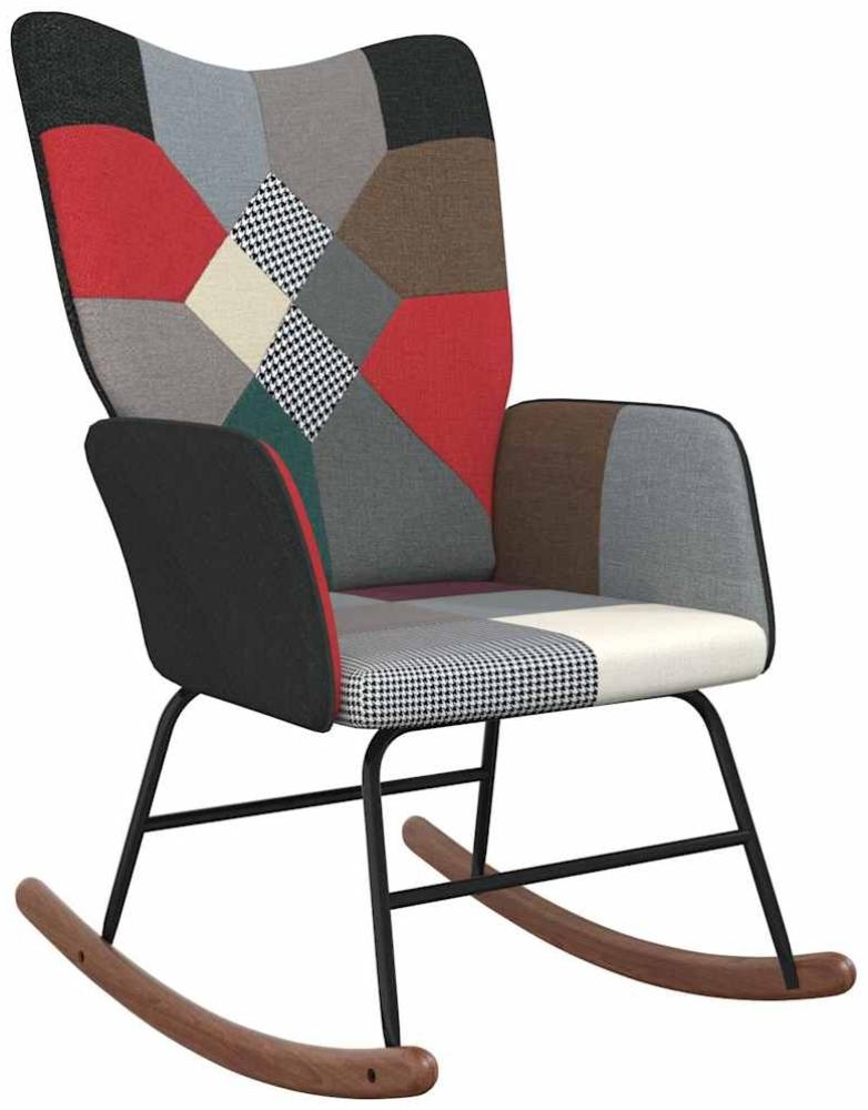 vidaXL Schaukelsessel mit Hocker Patchwork Stoff 328203 Bild 1