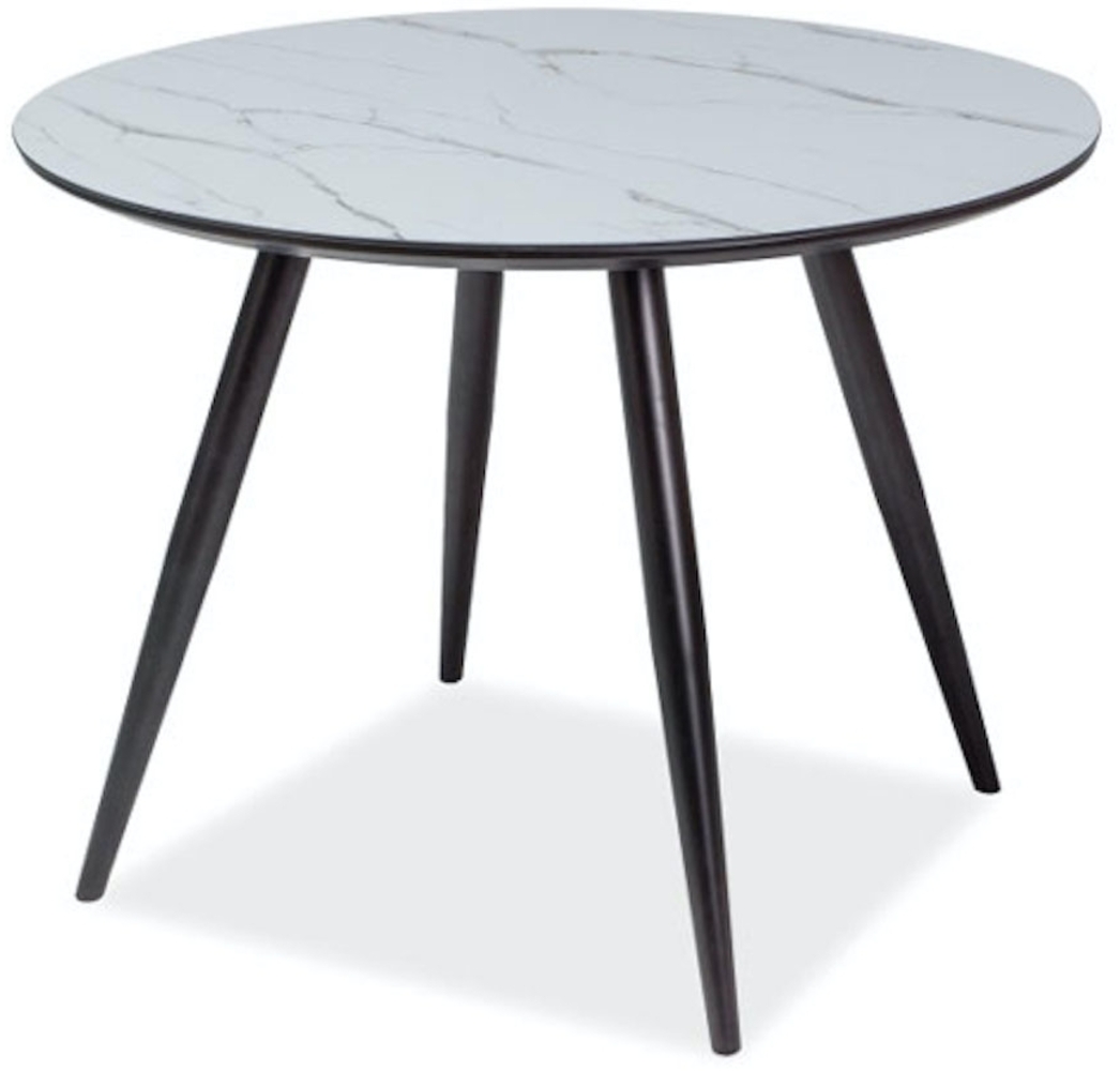 Esstisch Küchentisch Ideal 100x100x75cm Marmoroptik schwarz Bild 1