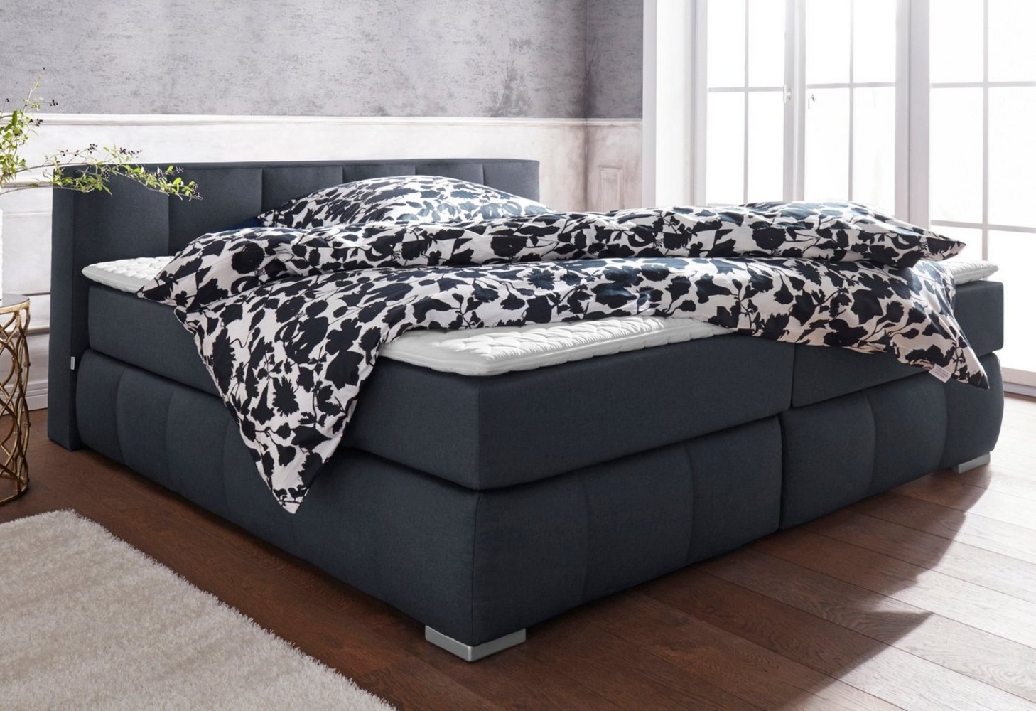 Guido Maria Kretschmer Home&Living Boxspringbett Chelles, inkl. Topper, in XXL- Überlänge 220 cm, Unterbox mit feine Wölbung Bild 1