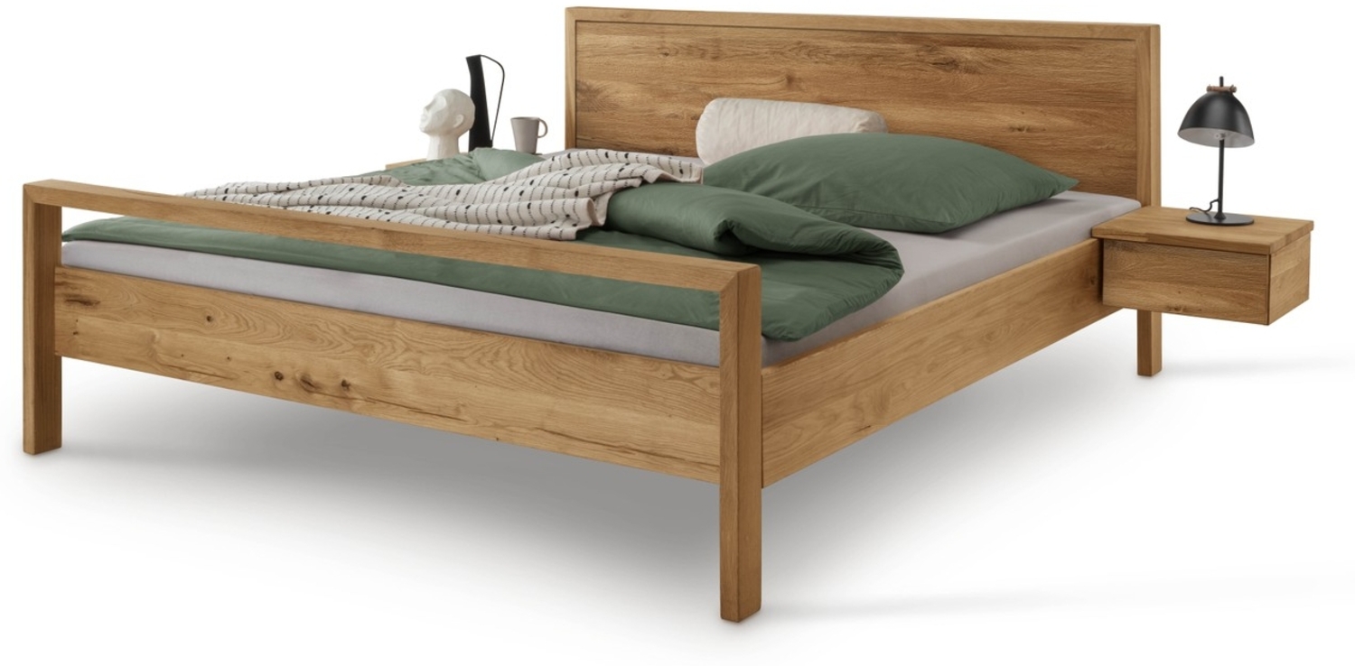 Bett Aalbe 180x200 Eiche Massiv Holzkopfteil Doppelbett Bild 1