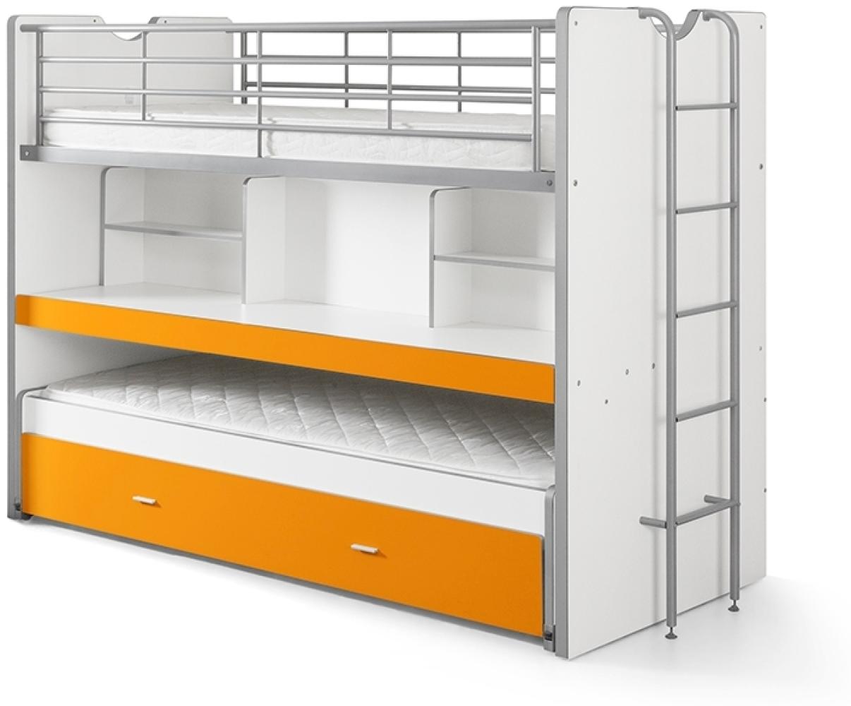 Vipack 'Bonny' Funktionsetagenbett weiß/orange Bild 1