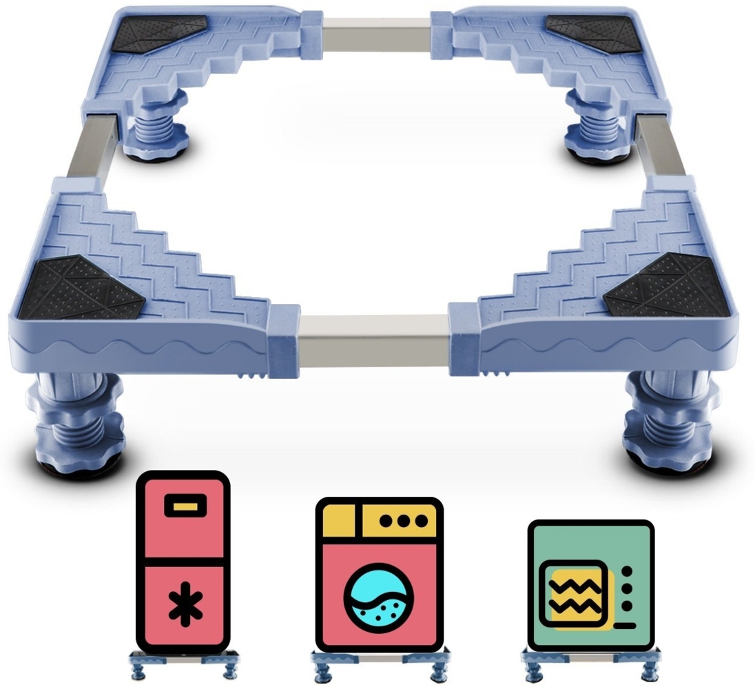 Homewit Waschmaschinenunterschrank Waschmaschine Sockel Untergestell für Kühlschrank (Set, 1-St, Podeste & Rahmen für Waschmaschinen) Verstellbare Sockel für Trockner, Waschmaschine und Kühlschrank Bild 1