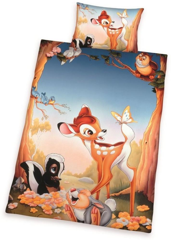 Baby Bettwäsche Disney Bambi und Klopfer 100 x 135 cm 100% Baumwolle Bild 1