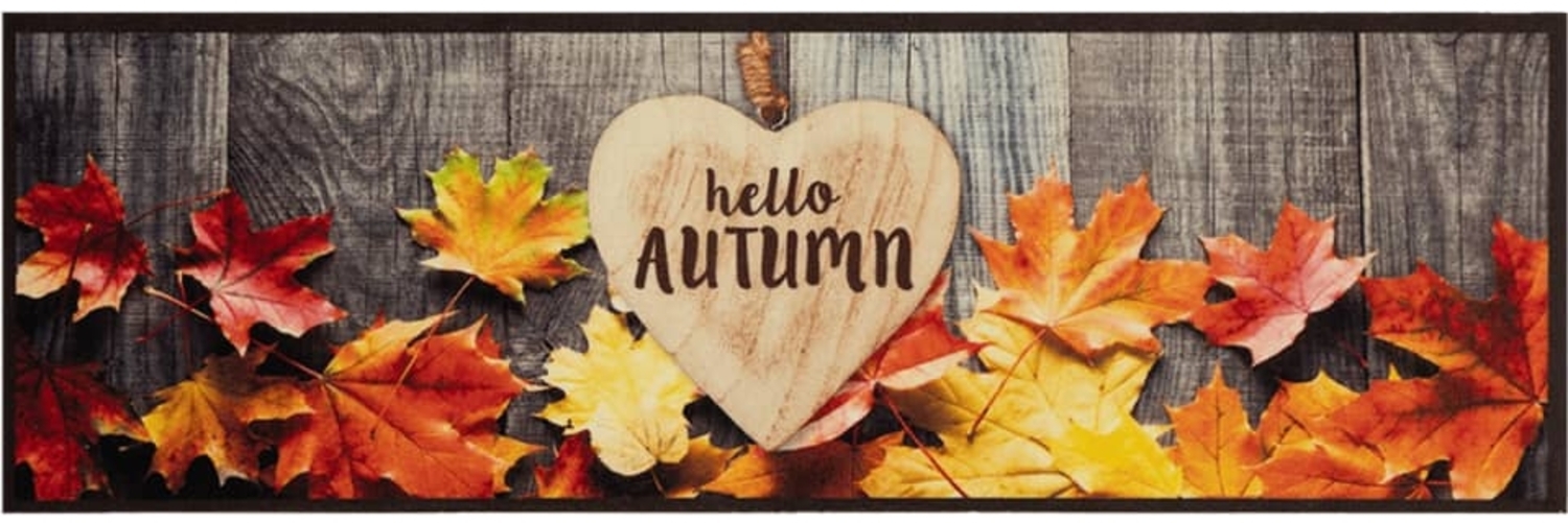 vidaXL Küchenteppich Waschbar Herbst 60x180 cm Samt 4005627 Bild 1