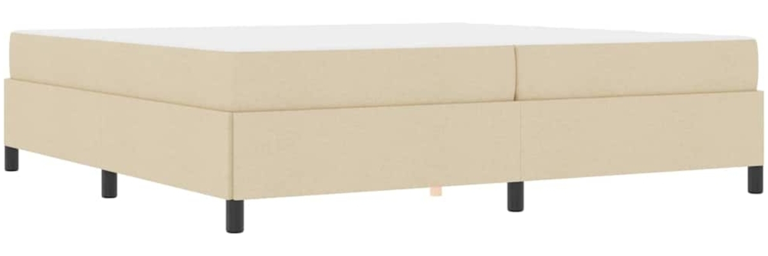 vidaXL Boxspringbett Creme 200 x 200 cm Stoff 3398890 Bild 1