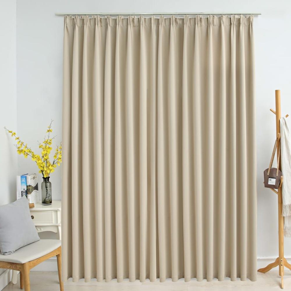 vidaXL Verdunkelungsvorhang mit Haken Beige 290 x 245 cm 134449 Bild 1