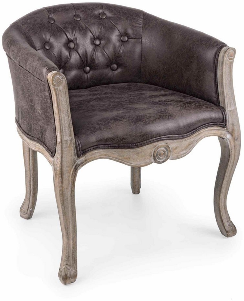 Bizzotto Sessel Diva aus Kunstleder, Braun Bild 1