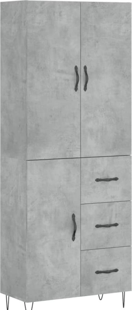 vidaXL Highboard Betongrau 69,5x34x180 cm Holzwerkstoff 3198093 Bild 1